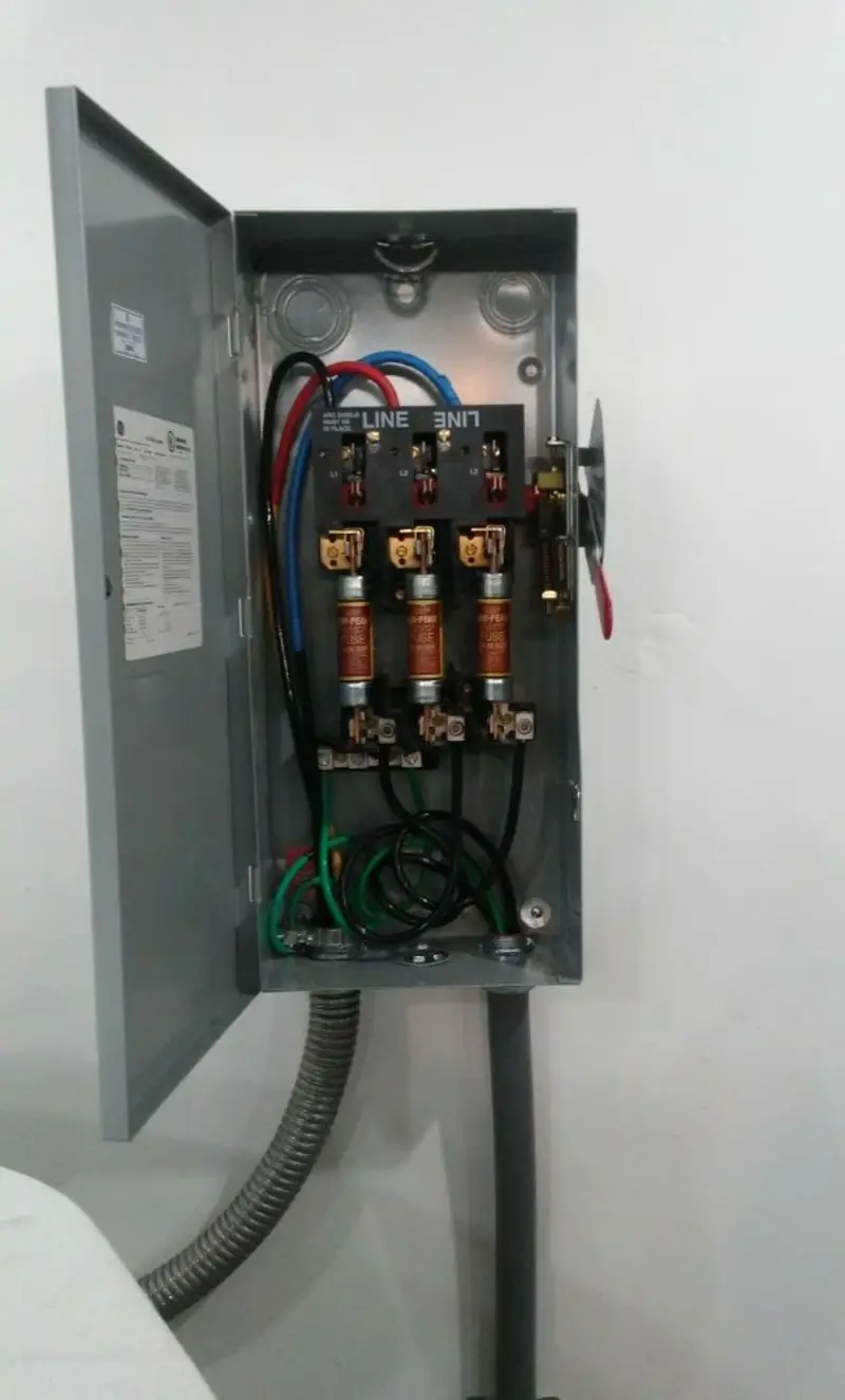 Three-phase disconnect switch installed for Electrical Wiring & Rewiring in Garland
