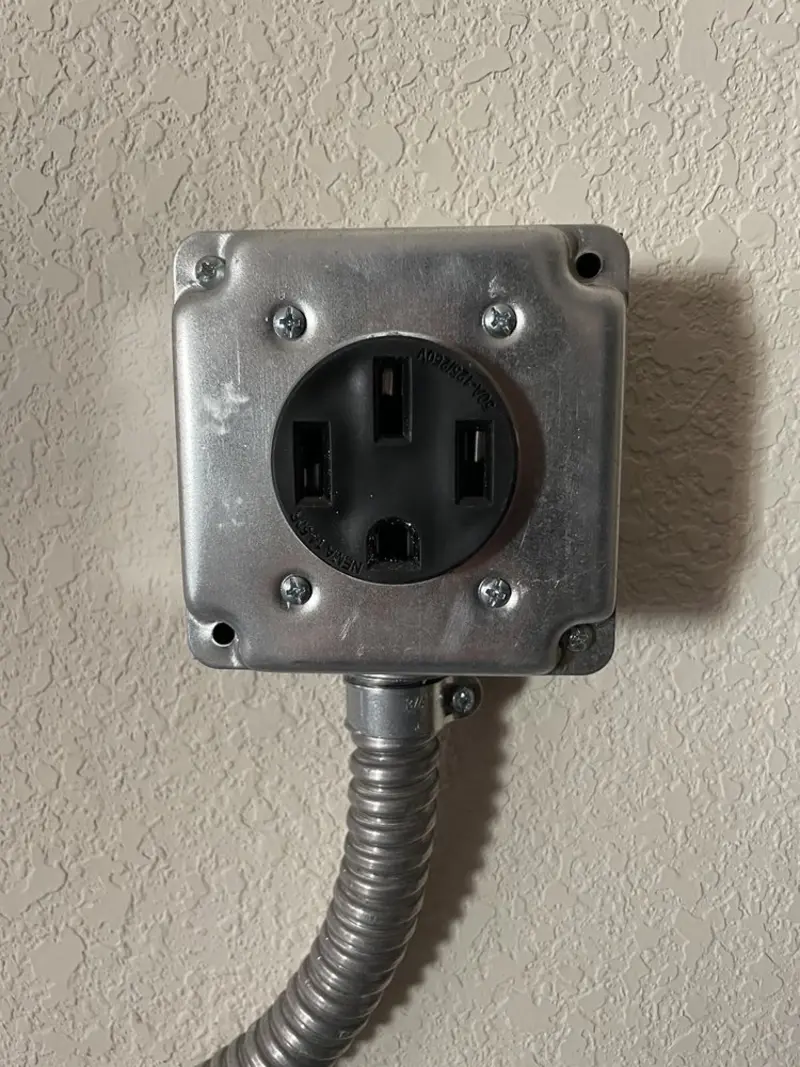 NEMA 14-50 outlet installed for Electrical Panel Upgrade in Garland